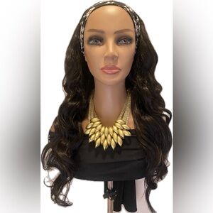 Synthetic body wave headband Wig 1b